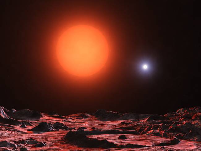 The Zeta Aurigae binary system art